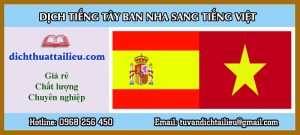 Dịch công chứng tiếng tây ban nha