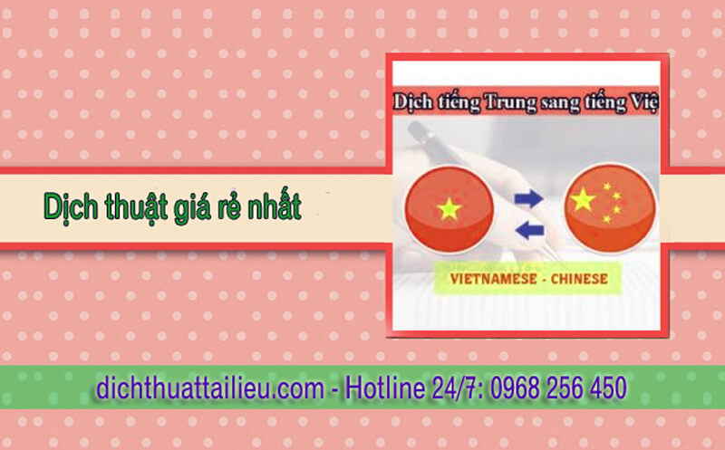 Dịch thuật tiếng Trung online nhanh chóng giá rẻ nhất