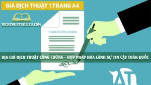 Báo giá dịch thuật công chứng tphcm lấy khẩn