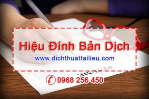 Hiệu Đính Bản Dịch