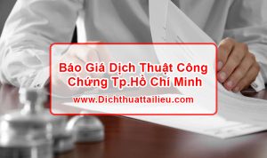 Dịch thuật công chứng Tp. HCM
