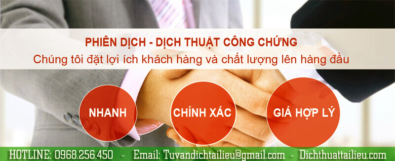 Dịch thuật công chứng hiệu đính bản dịch chất lượng cao Hà Nội