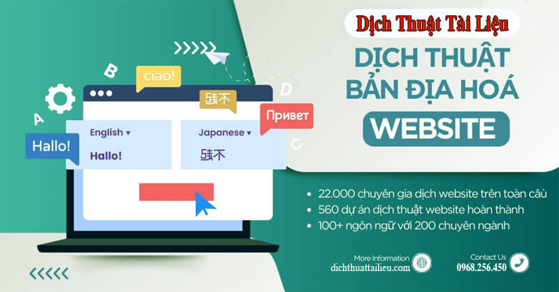 Dịch thuật website đa ngành và đa ngôn ngữ
