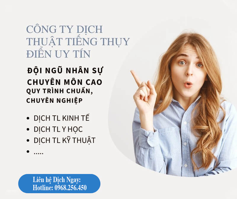Dịch vụ dịch tiếng Thụy Điển chuyên nghiệp giá rẻ của chúng tôi