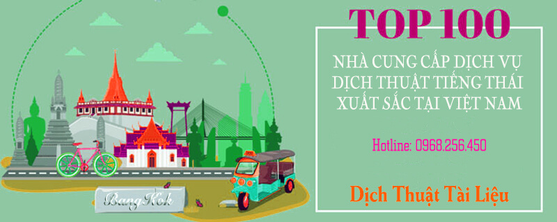 Dịch vụ dịch thuật tài liệu tiếng Thái uy tín giá rẻ chất lượng
