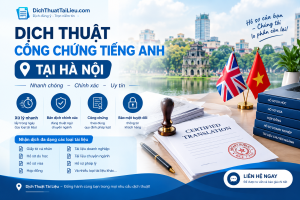 Dịch Thuật Công Chứng Tiếng Anh Tại Hà Nội