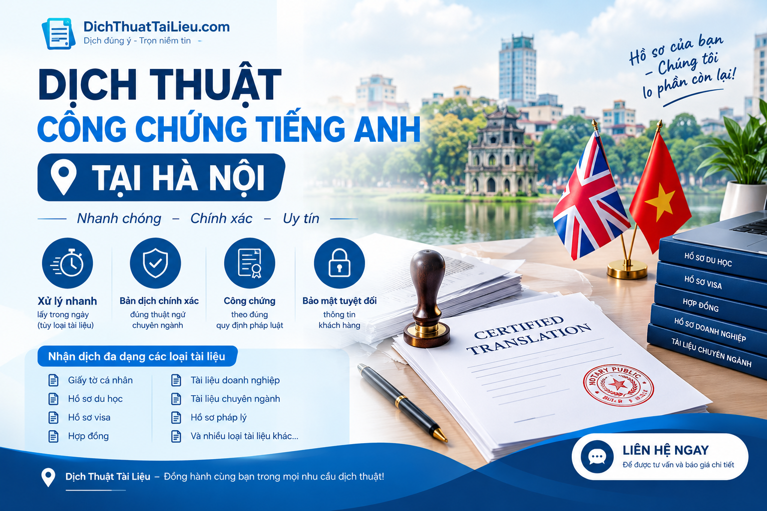 Dịch Thuật Công Chứng Tiếng Anh Tại Hà Nội