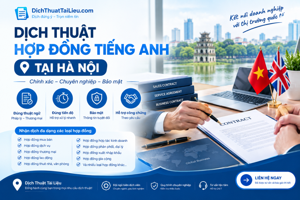 Dịch thuật hợp đồng tiếng Anh tại Hà Nội