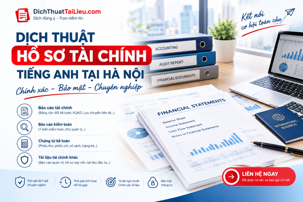 dịch thuật hồ sơ tài chính tiếng Anh tại Hà Nội