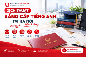 Dịch thuật bằng cấp tiếng Anh tại Hà Nội